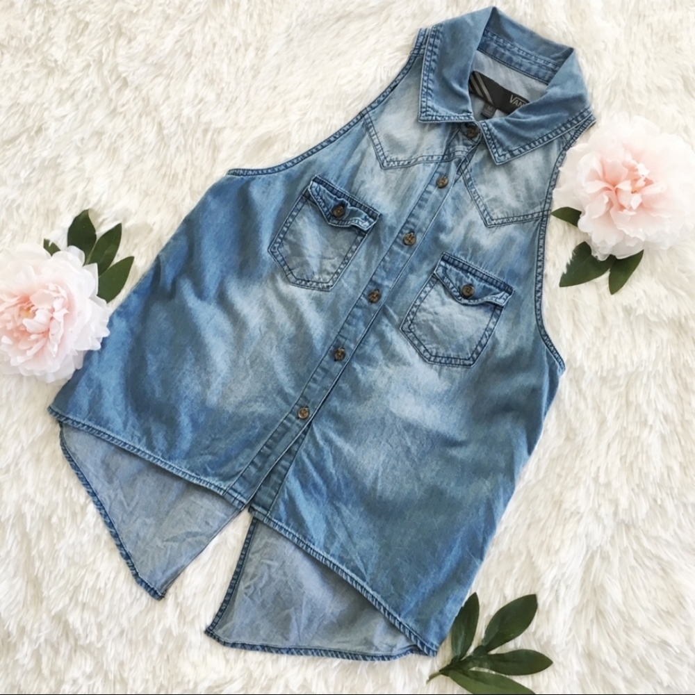 Vans - Chambray Button Up With Tulip Back - image 1